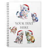 5 kerst Kittens Notitieboek (Voorkant)