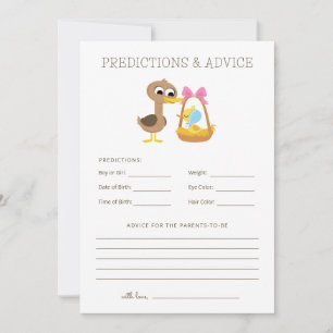 5 Kleine Eendjes   Voorspellingen & Advies Baby Sh Kaart