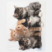 5 KLEINE KITTENS FLEECE DEKEN (Voorkant)