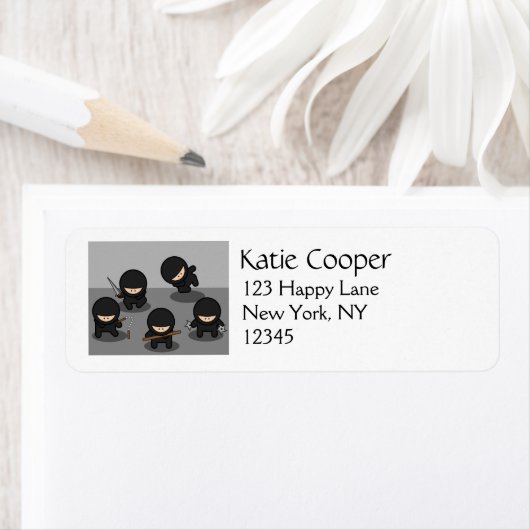 5 Kleine ninja's Etiket (Insitu)