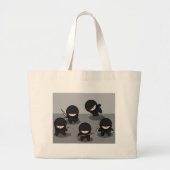 5 Kleine ninja's Grote Tote Bag (Voorkant)