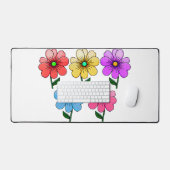 5 Kleur Bloemen Ontwerp Bureaumat (Keyboard & Muis)