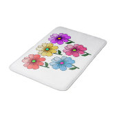 5 kleuren bloemen ontwerp badmat (Gekanteld)
