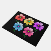 5 kleuren bloemen ontwerp deurmat (Schuin)