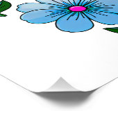 5 kleuren bloemen ontwerp foto afdruk (Hoek)