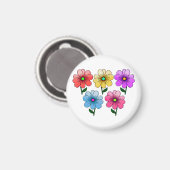 5 kleuren bloemen ontwerp magneet (Voorkant / Achterkant)