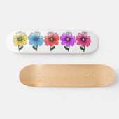5 kleuren bloemen ontwerp persoonlijk skateboard (Horizontaal)