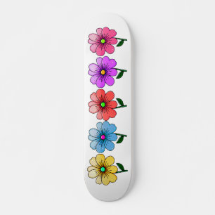 5 kleuren bloemen ontwerp persoonlijk skateboard