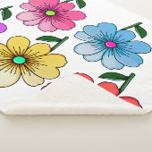 5 kleuren bloemen ontwerp sherpa deken (3/4)