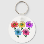5 kleuren bloemen ontwerp sleutelhanger (Achterkant)