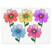 5 kleuren bloemen ontwerp tafelkleed (Voorkant (Horizontaal))