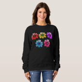 5 kleuren bloemen ontwerp trui (Voorkant volledig)