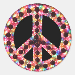 5-kleuren Peace sticker
