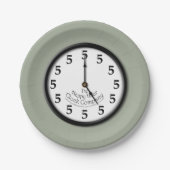 5-Klokklok Papieren Bordje (Voorkant)