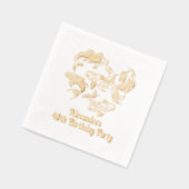 5 Koi Fish Karp #2 Elke Verjaardag Folie Servetten (Links)