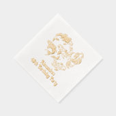 5 Koi Fish Karp #2 Elke Verjaardag Folie Servetten (Rechts)