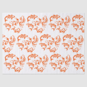 5 Koi Vissen Karp DIY Kleuren Oranje Tissuepapier