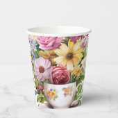 5 kopjes bloem papieren bekers (Links)