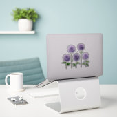 5 Lavendel Dahlia (helder) Sticker (Laptop op bureau)