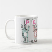 5 Letter-naam met Fun Rabbits Coffee-Mok Koffiemok (Links)