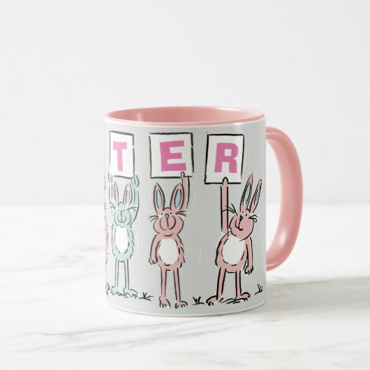 5 Letter-naam met Fun Rabbits-Mok Mok (Voorkant rechts)