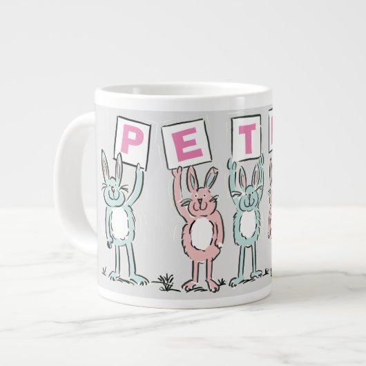 5 Letter-naam met vlinderkonijnen Grote Koffiekop (Links)