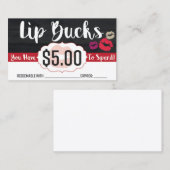 $5 Lip Bucks Kortingskaartje (Voorkant / Achterkant)