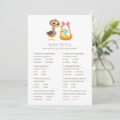 5 Little Ducks Baby Trivia | Boy Baby shower Kaart (Staand voorkant)