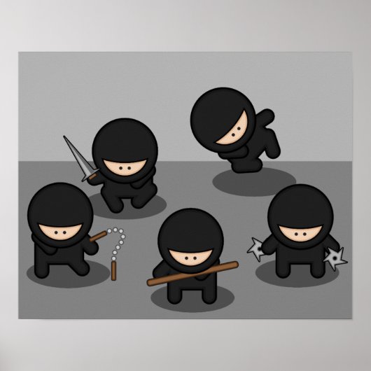 5 Little ninjas Poster (Voorkant)
