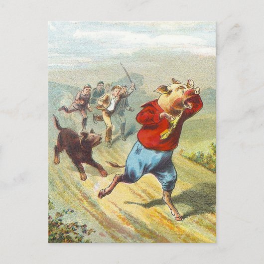 5 Little Pigs: It Cried Wee Wee Briefkaart (Voorkant)