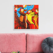 5 Loaves 2 Vissen Canvas Print (Insitu (Woonkamer))