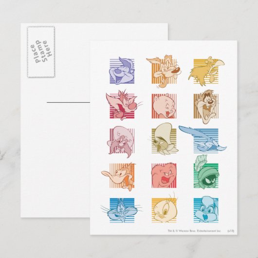 # 5 LOONEY TUNES™ foto op Briefkaart (Voorkant / Achterkant)