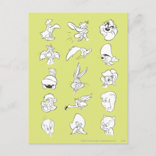 # 5 LOONEY TUNES™ foto op Briefkaart (Voorkant)