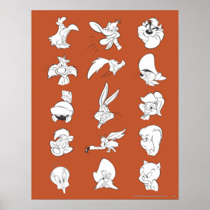 # 5 LOONEY TUNES™ foto op Poster