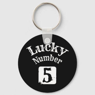 5 - Lucky Number 5 Luck Sleutelhanger