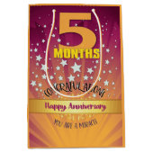 5 maanden herstel Jubileum vetgetal Medium Cadeauzakje (Voorkant)