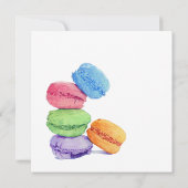 5 Macarons aanpasbare Birthday-uitnodiging Kaart (Achterkant)