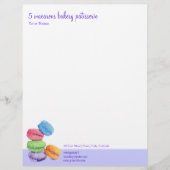 5 Macarons Bakery Letterhead Persoonlijk Briefhoofd (Voorkant)
