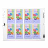5 Macarons Bookplate Label (Full Sheet)