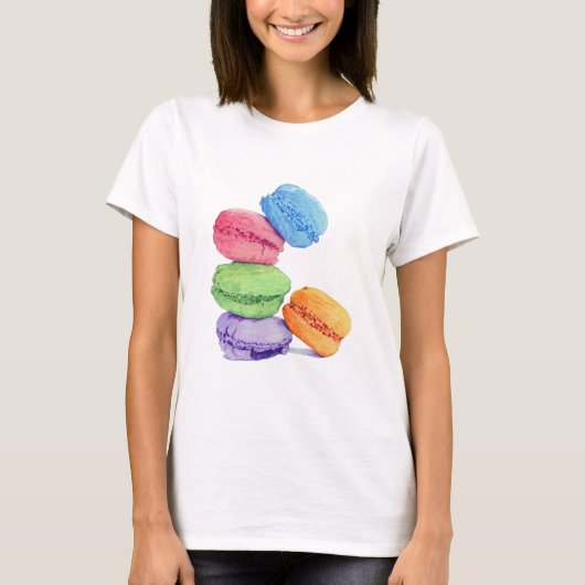 5 Macarons Dames T-shirt (Voorkant)