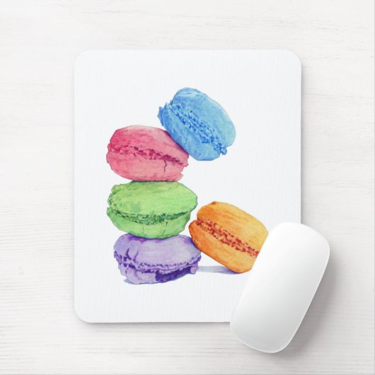 5 Macarons Mousepad Muismat (Met muis)