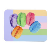 5 Macarons strepen Flexi Magnet Magneet (Horizontaal)