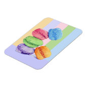 5 Macarons strepen Flexi Magnet Magneet (Linkerzijde)