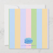 5 Macarons stripes Birthday Invitation Kaart (Achterkant)