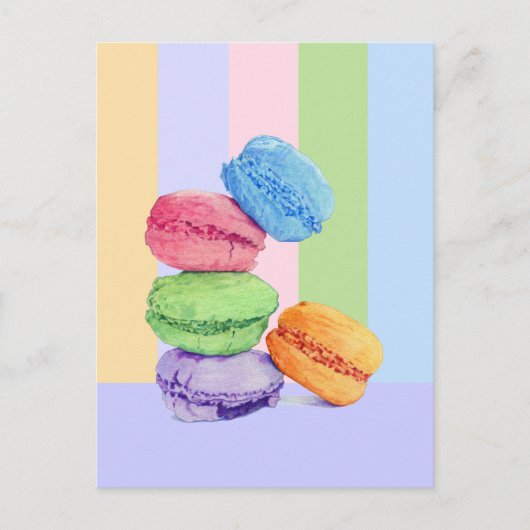 5 Macaronstrips Briefkaart (Voorkant)