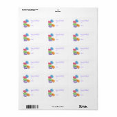 5 Macaroons Verjaardagscadeau Label Label (Full Sheet)