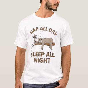 5 meer minuten grappig luiaard shirt slaap dutten