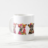 5 Mexicaans Chihuahuas hondenmoeder papa verjaarda Koffiemok (Voorkant links)