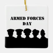 5 Militaire afdelingen Silhouettes Ornament (Voorkant)