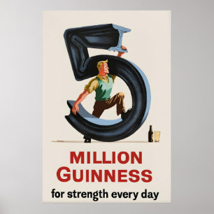 5 miljoen Guinness Poster Print John Gilroy